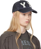 OPEN YY Navy 'Yy' Heart Bone Ball Cap