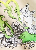 Malbon Grateful Dead Printed Cotton Sweatshirt Beige