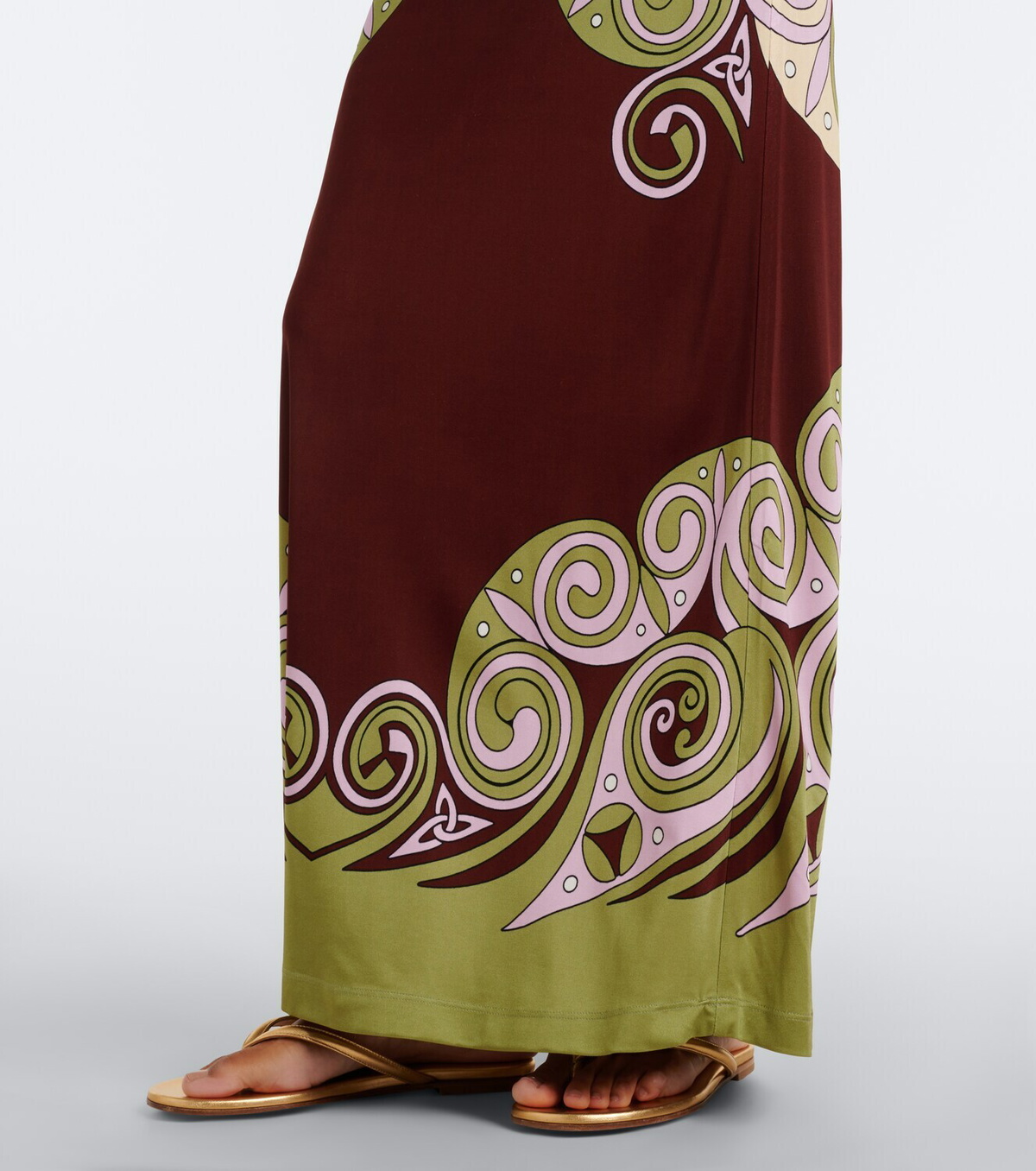 La DoubleJ Kells Swirl jersey maxi dress