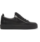 Giuseppe Zanotti - Logo-Flocked Leather Sneakers - Men - Black