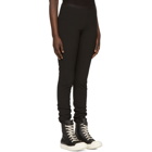 Rick Owens Black Grosgrain Leggings