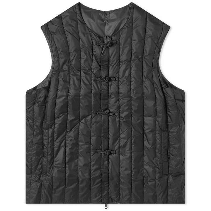Photo: Taion Men's x Beams Lights Reversible Down Vest in Black/Black