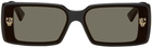 Cartier Black 'Panthère de Cartier' Sunglasses