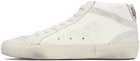 Golden Goose Off-White & Green Mid Star Sneakers