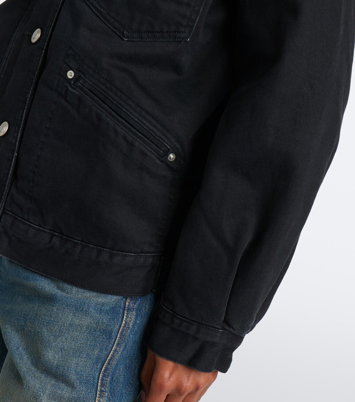 Isabel Marant Pimia fleece-trimmed denim jacket