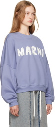 Marni Blue Printed Logo Sweatshirt