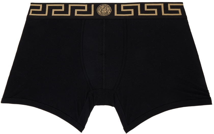 Photo: Versace Underwear Black Greca Border Boxers