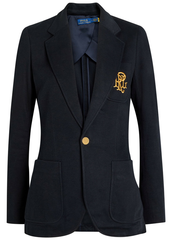 Photo: Polo Ralph Lauren Logo-embroidered Cotton-blend Blazer Navy