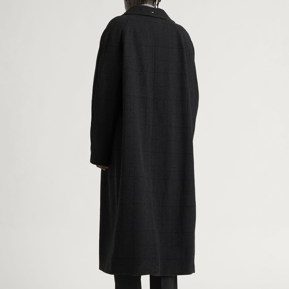 Our Legacy Men's Check Tempered Wool Collapse Carcoat in Bishop