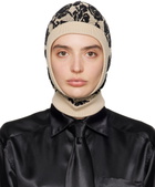 Ernest W. Baker Beige Rose Jacquard Balaclava