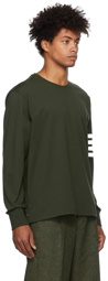 Thom Browne Four-Bar Stripe Oversized Long Sleeve T-Shirt
