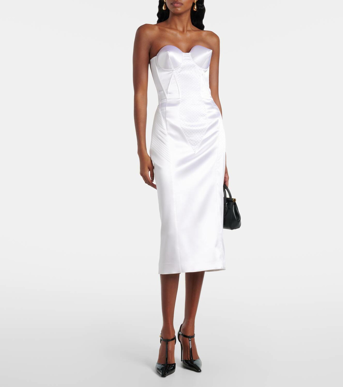 Dolce&Gabbana Strapless satin corset dress