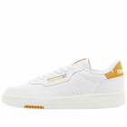 Reebok Men's Court Peak Sneakers in White/Chalk/Bright Ochre