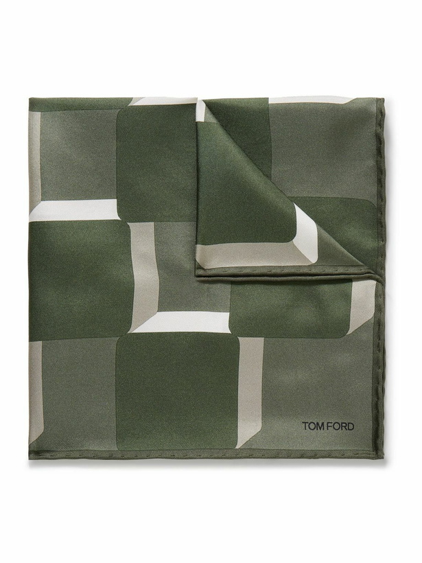 Photo: TOM FORD - Printed Silk-Twill Pocket Square