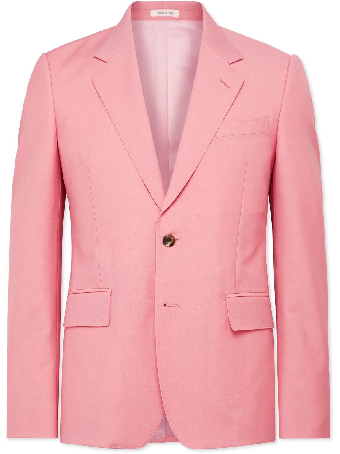Photo: Alexander McQueen - Revere Slim-Fit Wool and Mohair-Blend Suit Jacket - Pink