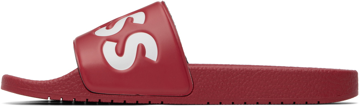 BOSS Red Large Logo-Detail Slides