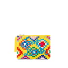 MC2 Saint Barth Parisienne Yellow Crochet Pouch Bag With Saint Barth Embroidery