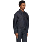 Dries Van Noten Indigo Denim Contrast Stitch Jacket