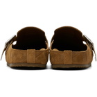 Burberry Tan Check Suede Urchin Loafers