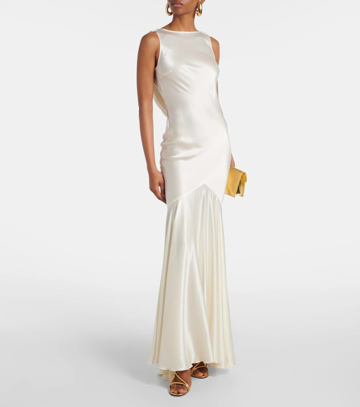 Nina Ricci Open-back satin maxi dress