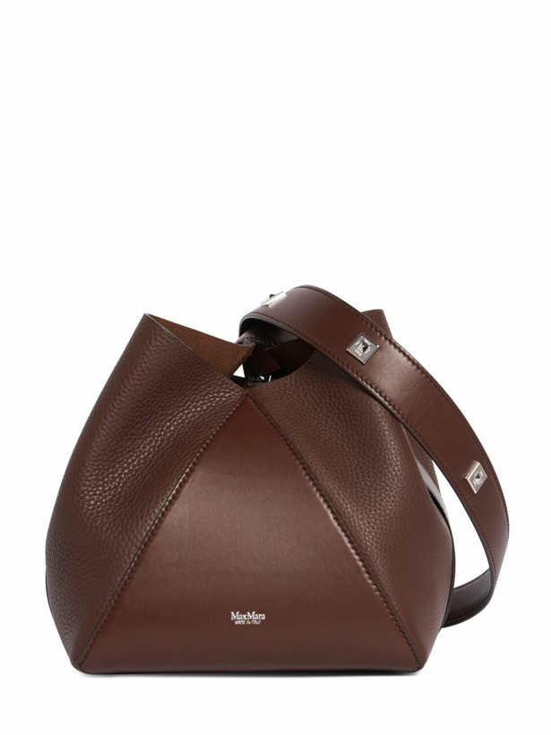 Photo: MAX MARA Small Mm Leather Bucket Bag