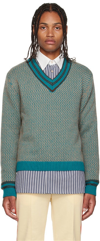 Photo: Wales Bonner Blue Chorus Sweater