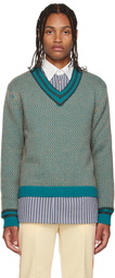 Wales Bonner Blue Chorus Sweater