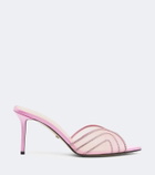 Mach & Mach Rainbow embellished mesh mules