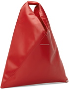 MM6 Maison Margiela SSENSE Exclusive Red Medium Faux-Leather Triangle Tote
