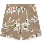 Valentino - Printed Cotton Shorts - Men - Beige