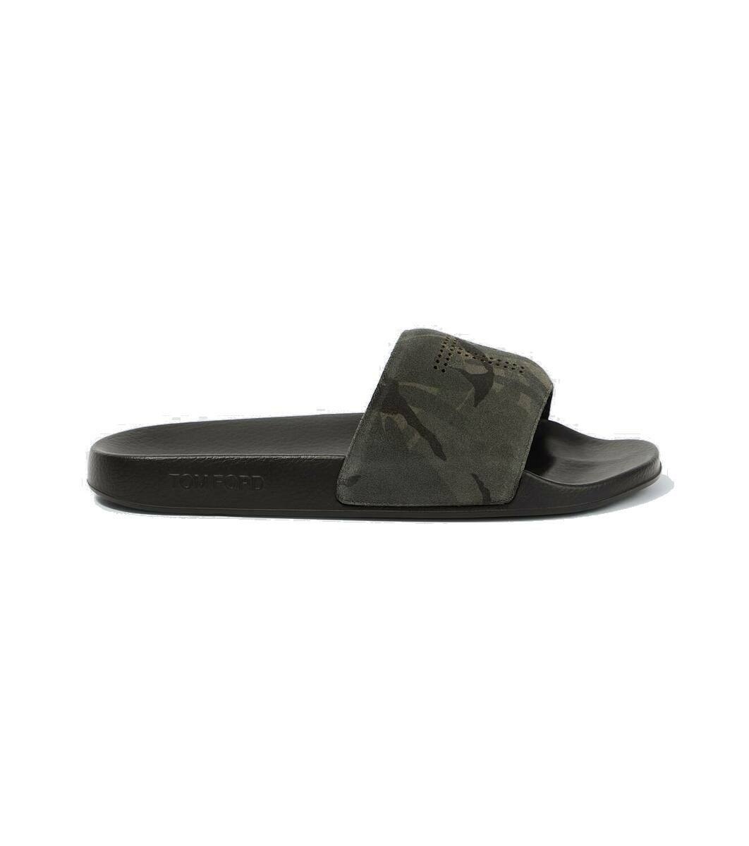 Photo: Tom Ford Camouflage suede slides
