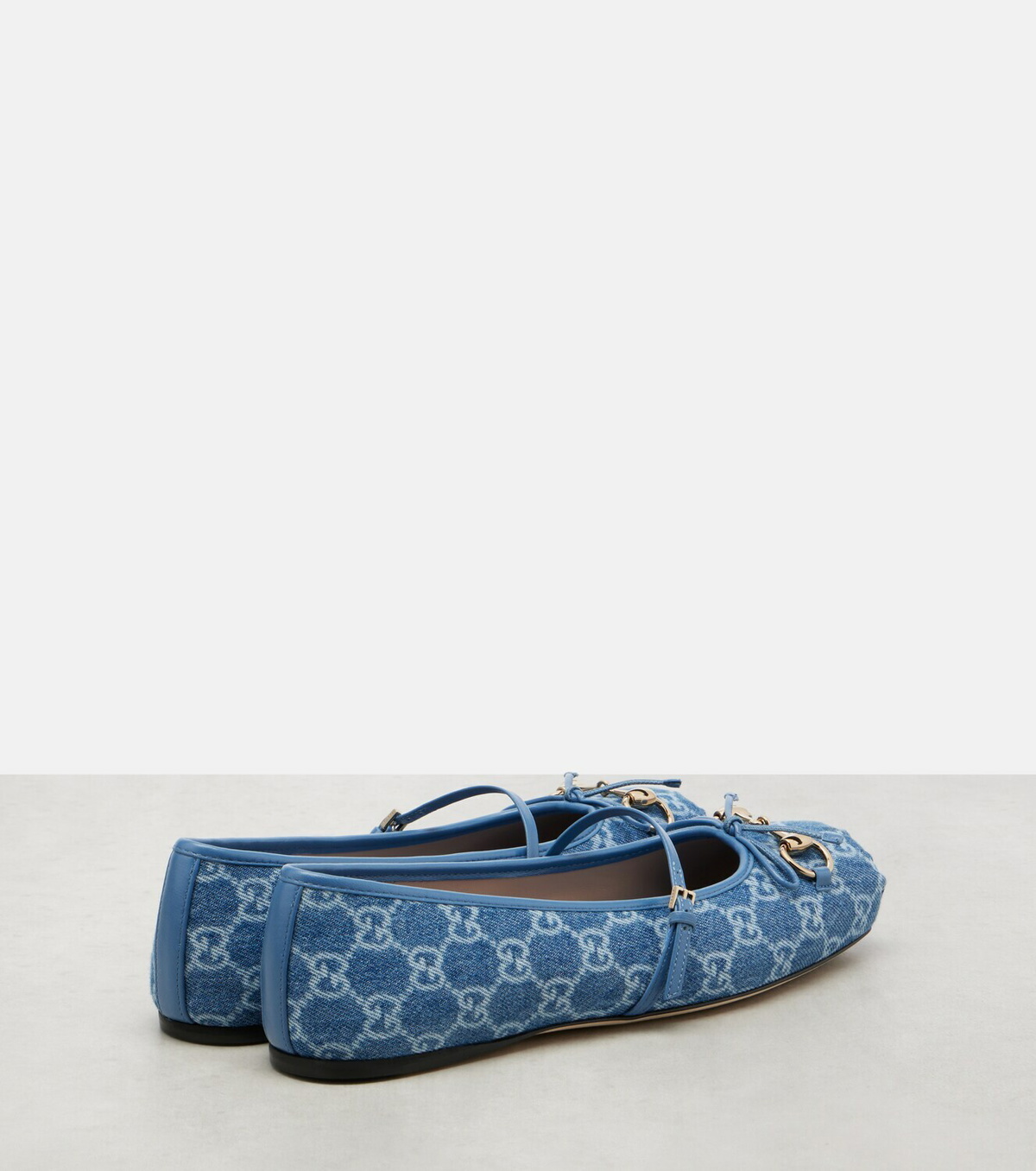 Gucci Gucci Horsebit GG denim ballet flats