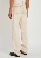 Ami Paris Straight-leg Jeans Cream