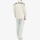 Palm Angels Men's Back Logo Check Overshirt in Off White