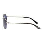 Tom Ford Silver Marko Aviator Sunglasses