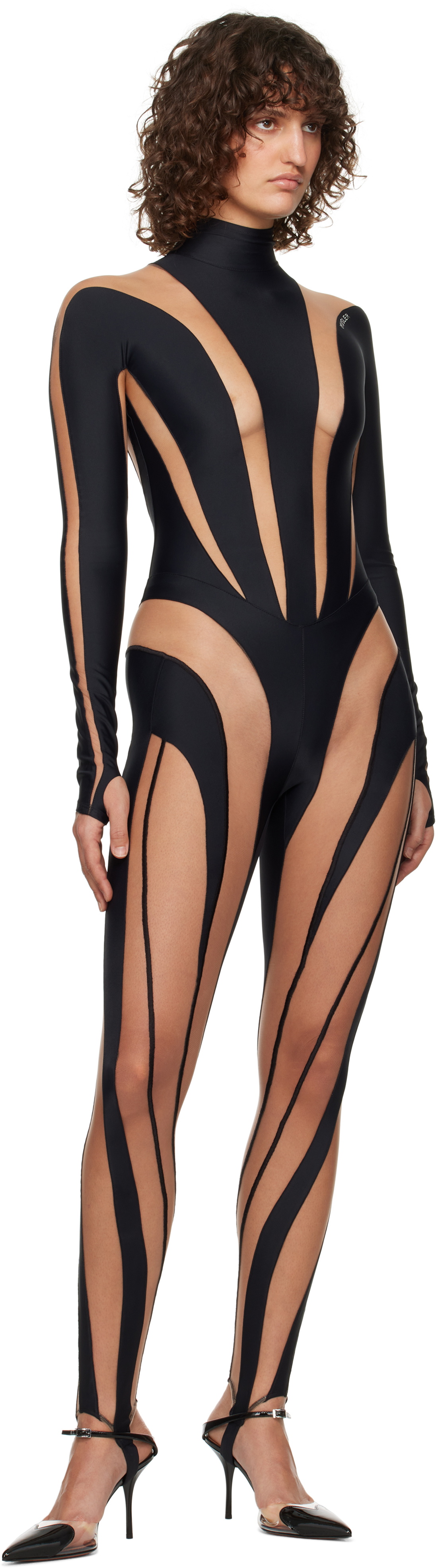 Mugler Black Iconic Jumpsuit Mugler