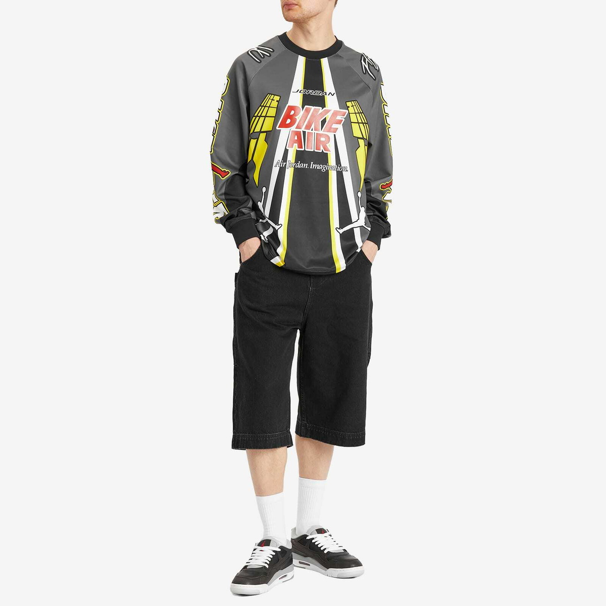 Air Jordan x Nigel Sylvester M J Bike Jersey in Iron Grey