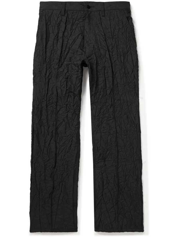 Photo: NOMA t.d. - Slim-Fit Crinkled-Twill Trousers - Black