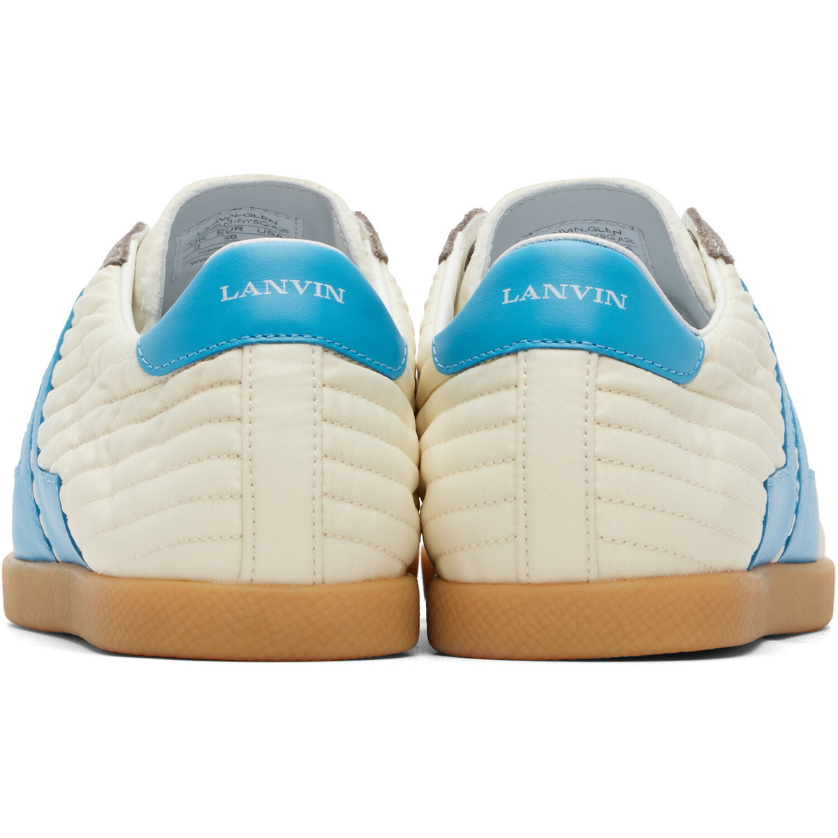 Lanvin Off-White & Blue Glen 2.0 Sneakers