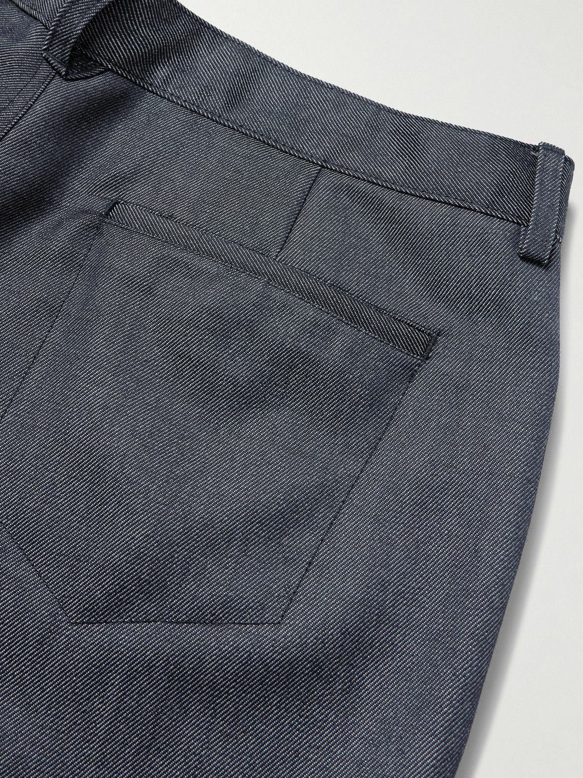Mr P. - Straight-Leg Wool and Mohair-Blend Jeans - Blue