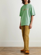 Jacquemus - Raffia-Trimmed Cotton-Jersey T-Shirt - Green