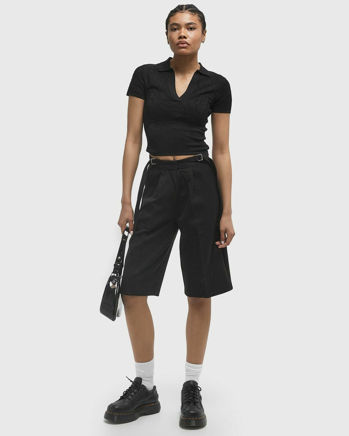 Daily Paper Strap short Black Womens Casual Short