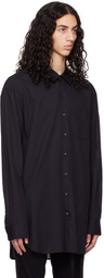 Ann Demeulemeester Black Striped Mark Shirt