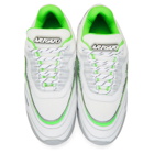 Axel Arigato White and Green Demo Sneakers