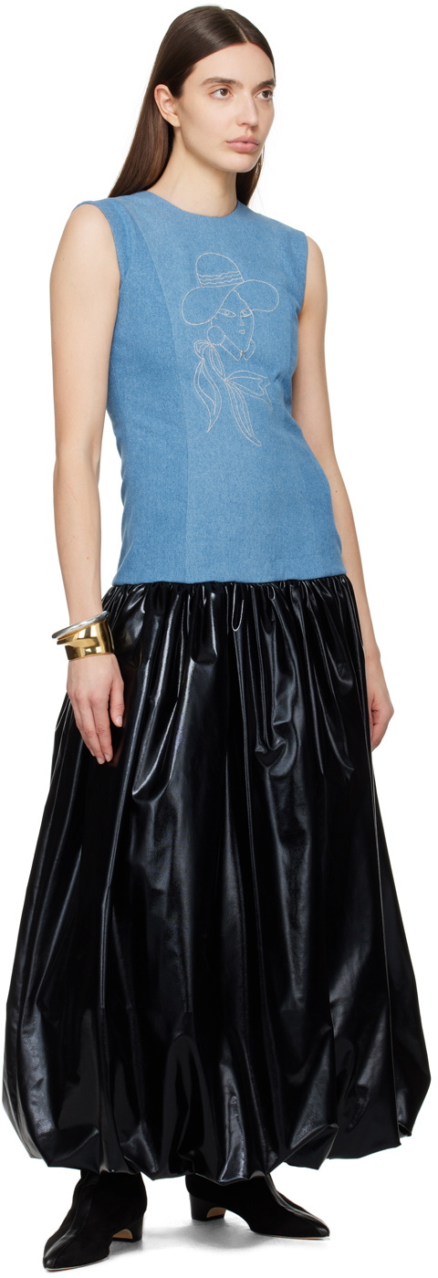 Nicklas Skovgaard Black & Blue Audrey Maxi Dress