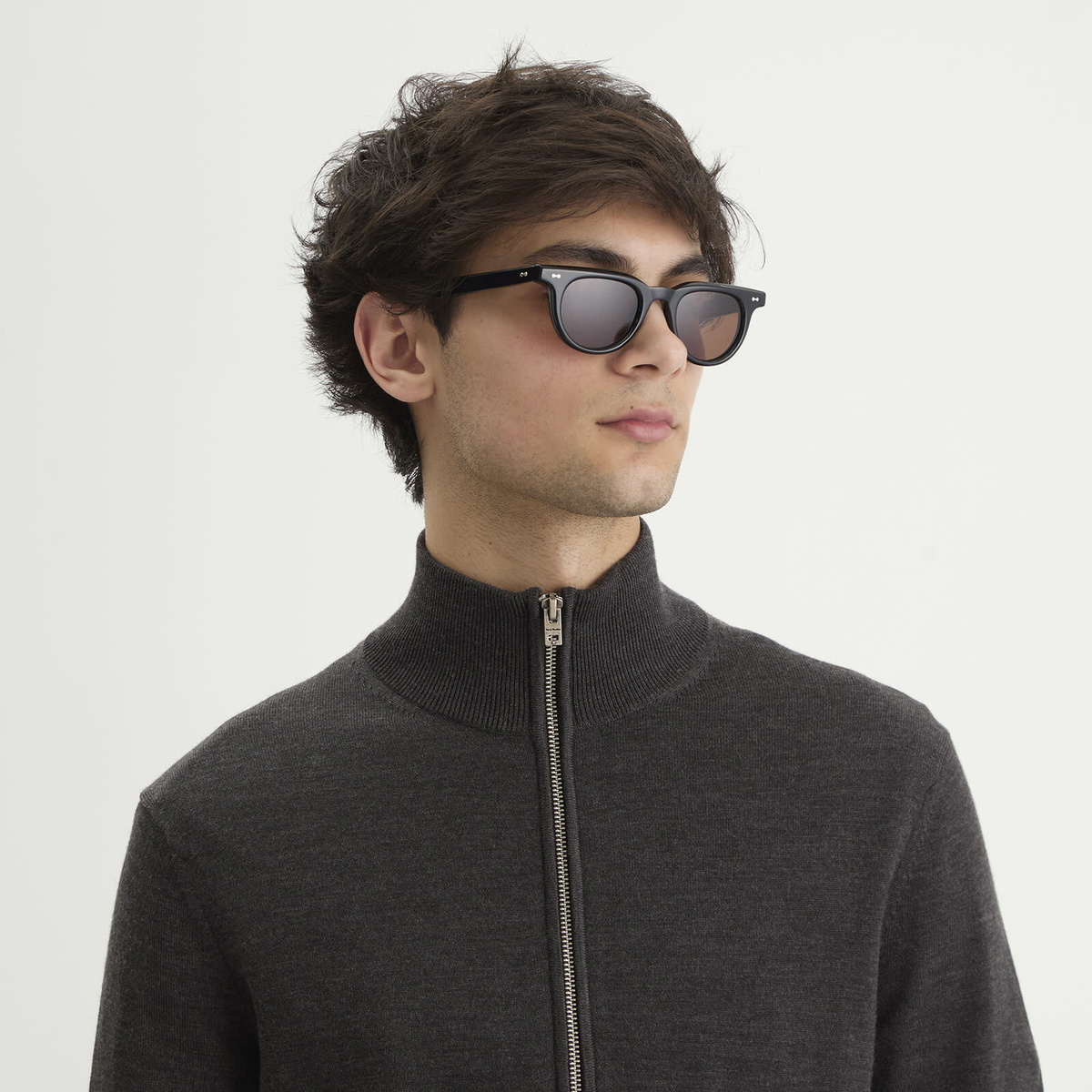 CHIMI Ciro Sunglasses in Black/Dark Brown 