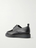 Enfants Riches Déprimés - Sleeper Suede-Trimmed Leather Derby Shoes - Black