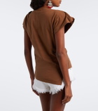 Isabel Marant Sebani asymmetric cotton top