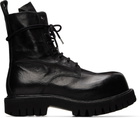 A DICIANNOVEVENTITRE Black Octa Combat Boots