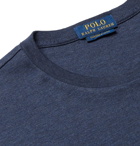 Polo Ralph Lauren - Slim-Fit Logo-Embroidered Mélange Pima Cotton-Jersey T-Shirt - Blue